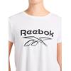 imageReebok Womens OffRegister Lock Up Glow Crewneck TShirtStark White