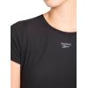 imageReebok Womens Ruched Short Sleeve Crewneck TShirtBlack