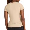 imageReebok Womens Ruched Short Sleeve Crewneck TShirtHumus