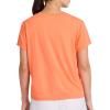 imageReebok Womens Weightless Short Sleeve Mesh Crewneck TShirt Standard Fit Stretch Poly FabricPersimmon