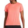 imageReebok Womens Id Train Crewneck TShirt Standard Fit Lightweight Poly Jersey Fabric MoistureWickingSunset Coral Heather