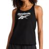 imageReebok Womens Identity Big Logo Short Sleeve TShirt Standard Fit Lightweight 100 Cotton Jersey FabricBlack