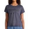 imageReebok Womens Lockup Striped Cropped Crewneck TShirtIndia Ink