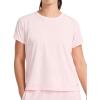 imageReebok Womens Weightless Short Sleeve Mesh Crewneck TShirt Standard Fit Stretch Poly FabricFrosted Berry