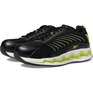 imageReebok Mens Work Zig Elusion Heritage SneakersBlackLime Green