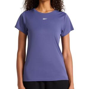 imageReebok Womens Id Performance Tech Crewneck TShirt Relaxed FitTwilight Purple