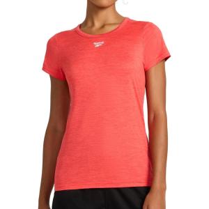 imageReebok Womens Off The Charts Performance Crewneck TShirtHibiscus Heather