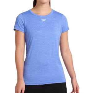imageReebok Womens Off The Charts Performance Crewneck TShirtUltramarine Heather