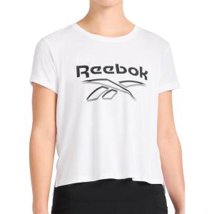 imageReebok Womens OffRegister Lock Up Glow Crewneck TShirtStark White