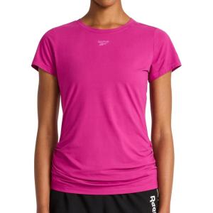 imageReebok Womens Ruched Short Sleeve Crewneck TShirtWild Aster