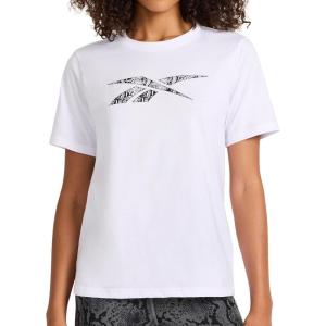 imageReebok Womens Snake Graphic Crewneck TShirt Relaxed Fit Lightweight 100 Cotton Jersey FabricWhite