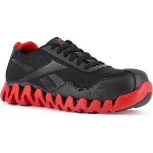 imageReebok Work Mens Zig Pulse Work EH Comp Toe Athletic Work ShoeBlackRed