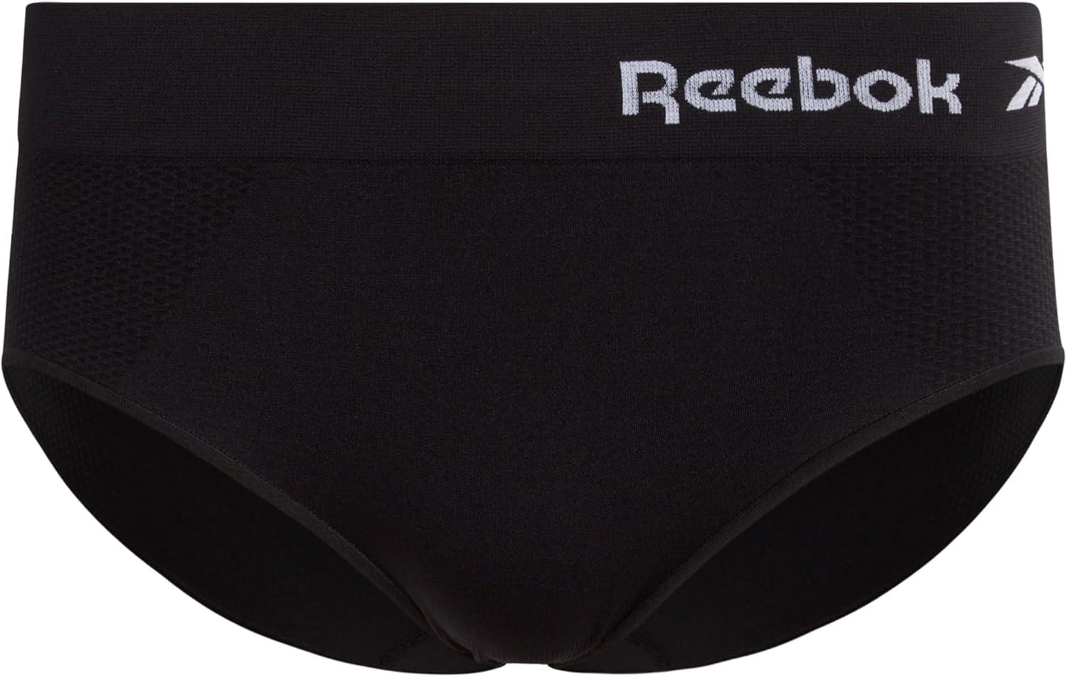 imageReebok Hipster Panties for Women  10 Pack Stretch Performance Seamless Underwear with Relaxed Tagless Waist Sizes SXLAll Black
