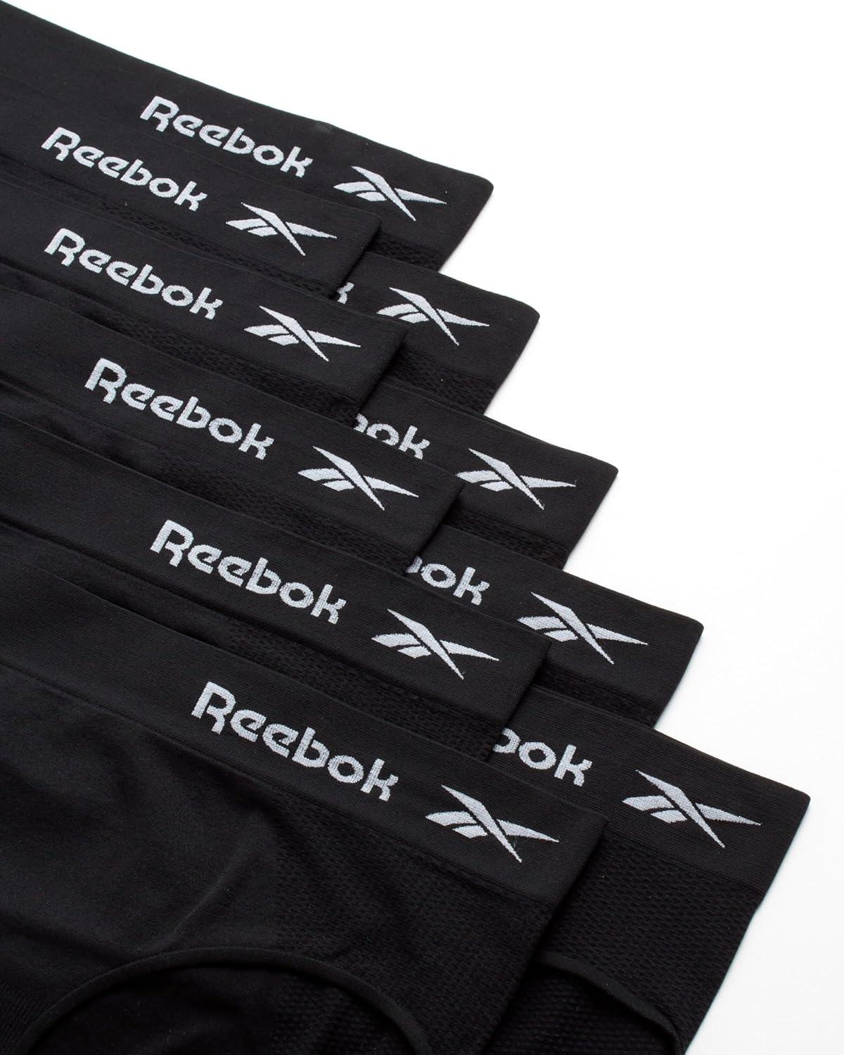 imageReebok Hipster Panties for Women  10 Pack Stretch Performance Seamless Underwear with Relaxed Tagless Waist Sizes SXLAll Black