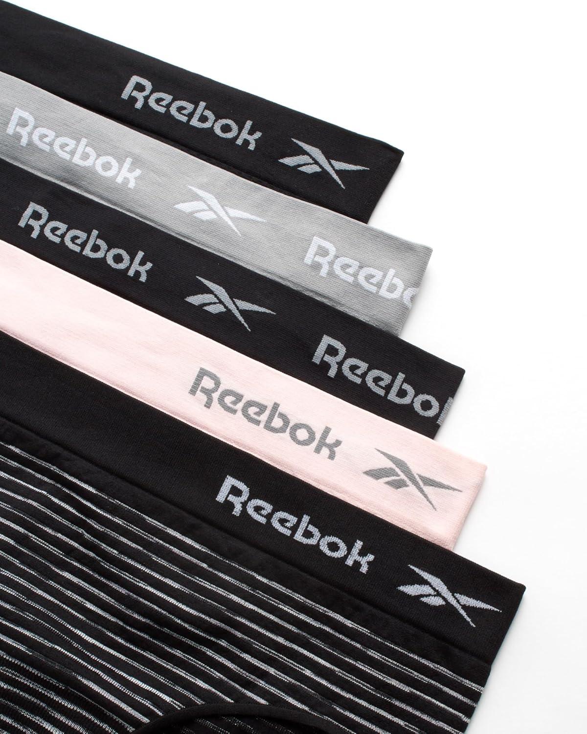 imageReebok Hipster Panties for Women  10 Pack Stretch Performance Seamless Underwear with Relaxed Tagless Waist Sizes SXLBlack Spacedye StripeLotusGreystoneBlackBlack