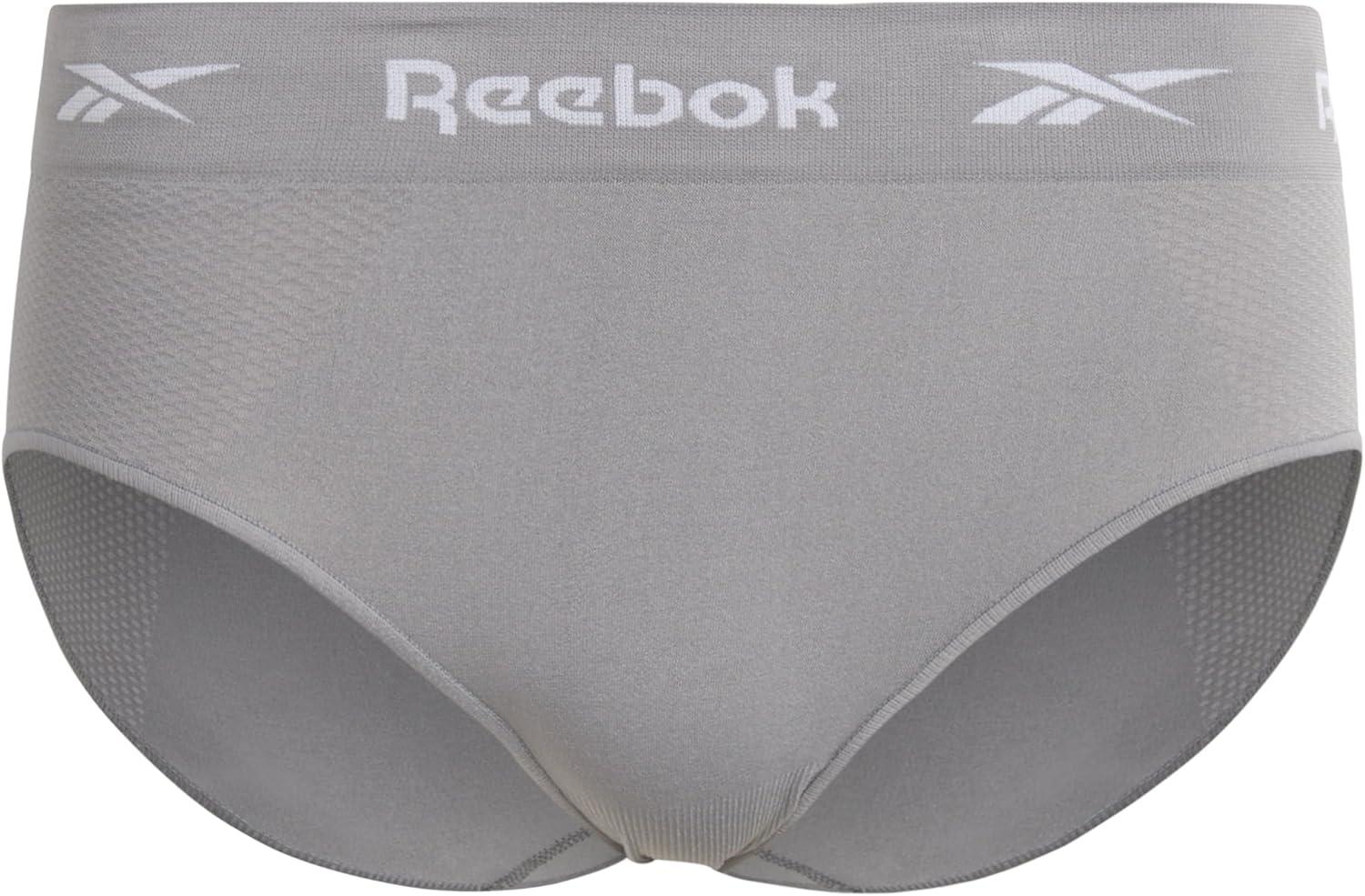 imageReebok Hipster Panties for Women  10 Pack Stretch Performance Seamless Underwear with Relaxed Tagless Waist Sizes SXLBlack Spacedye StripeLotusGreystoneBlackBlack