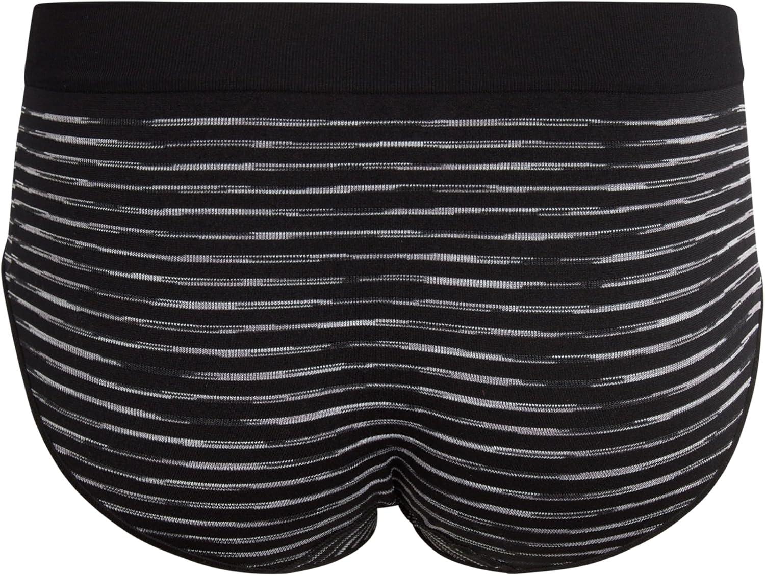 imageReebok Hipster Panties for Women  10 Pack Stretch Performance Seamless Underwear with Relaxed Tagless Waist Sizes SXLBlack Spacedye StripeLotusGreystoneBlackBlack