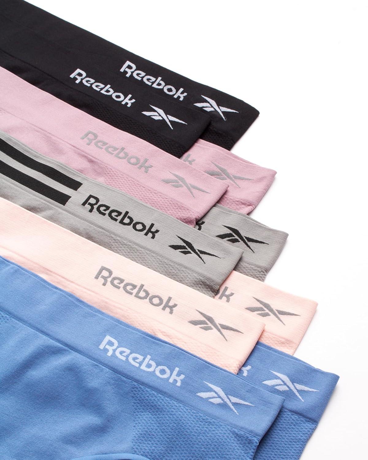 imageReebok Hipster Panties for Women  10 Pack Stretch Performance Seamless Underwear with Relaxed Tagless Waist Sizes SXLBlackBlueToadstoolSharkskinLotus