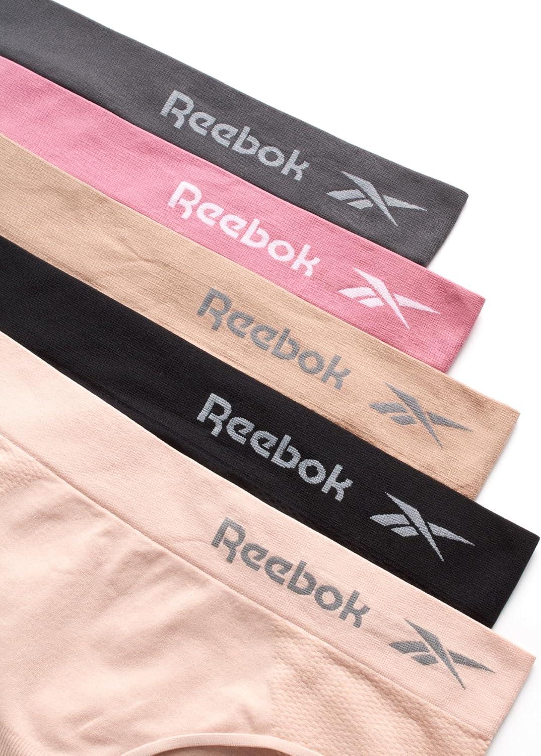 imageReebok Hipster Panties for Women  10 Pack Stretch Performance Seamless Underwear with Relaxed Tagless Waist Sizes SXLBlackened PearlRose DustWarm TaupeFoxgloveBlack