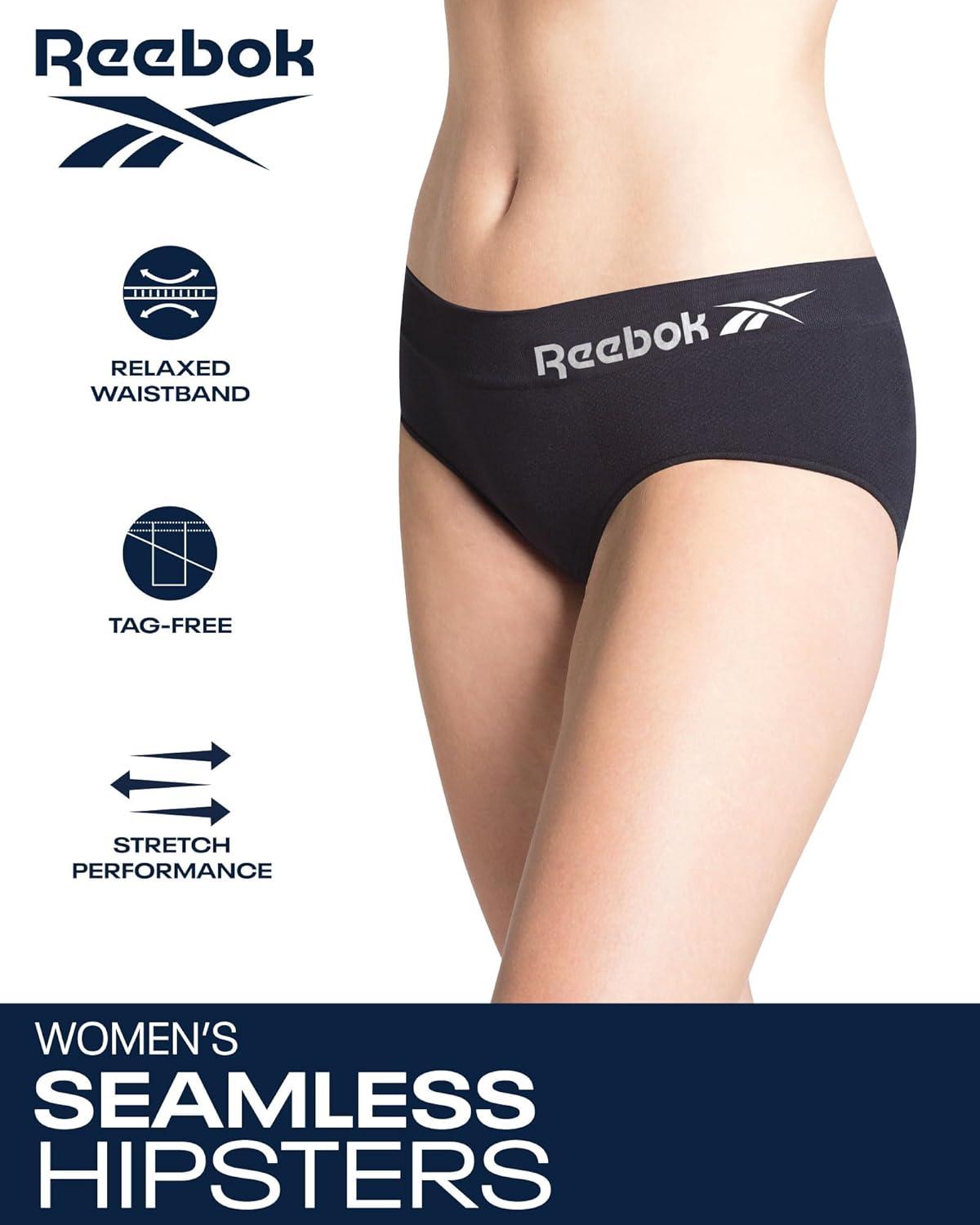 imageReebok Hipster Panties for Women  10 Pack Stretch Performance Seamless Underwear with Relaxed Tagless Waist Sizes SXLBlackened PearlRose DustWarm TaupeFoxgloveBlack