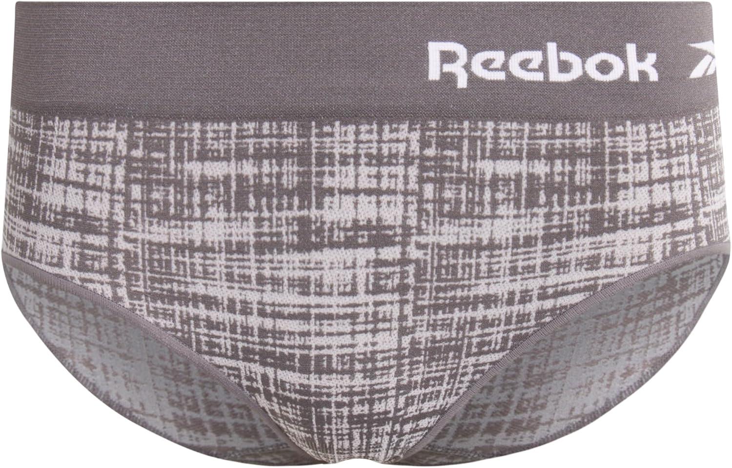 imageReebok Hipster Panties for Women  10 Pack Stretch Performance Seamless Underwear with Relaxed Tagless Waist Sizes SXLEvening BlueBlue LotusSharkskin Jacquard