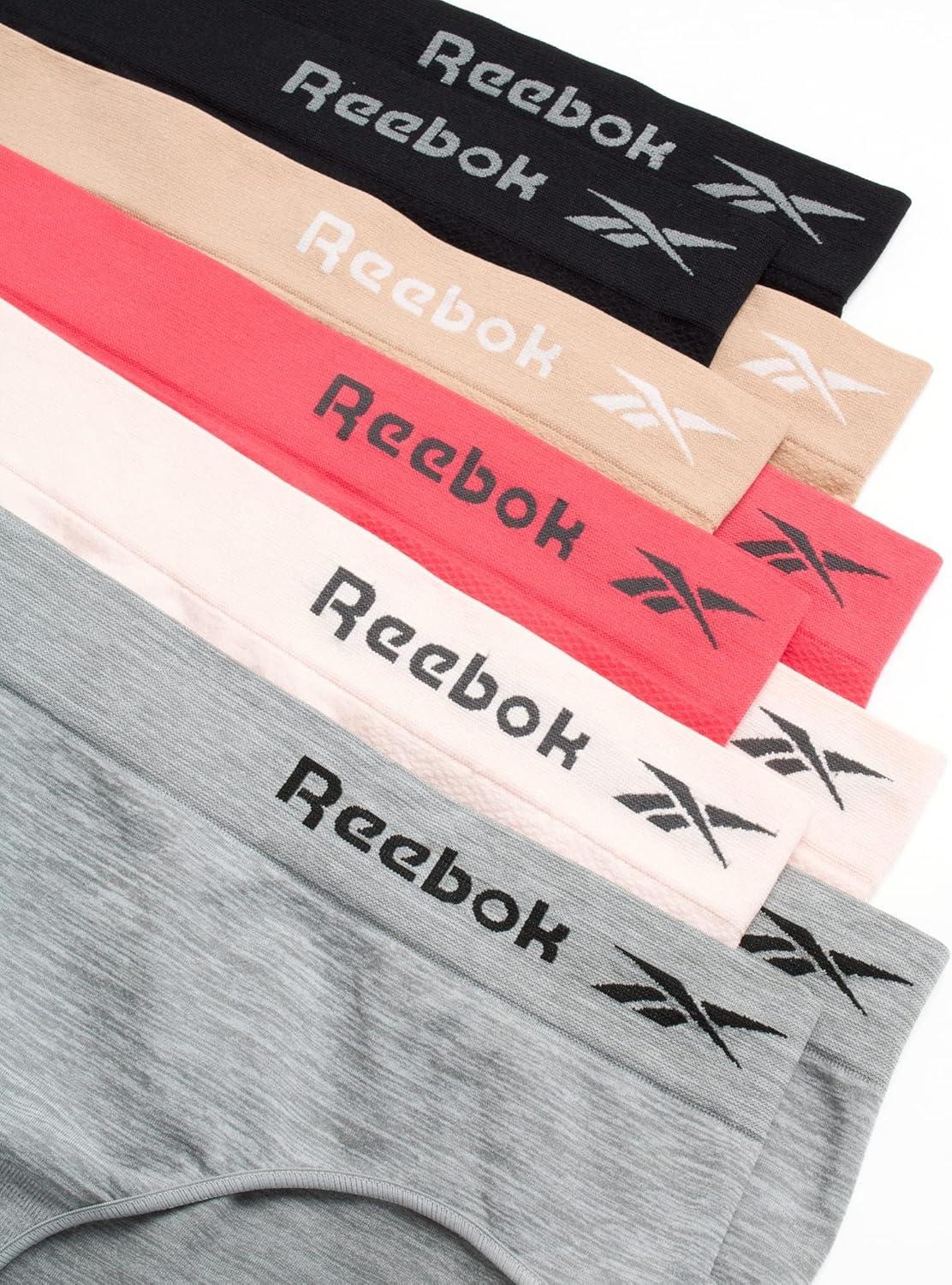 imageReebok Hipster Panties for Women  10 Pack Stretch Performance Seamless Underwear with Relaxed Tagless Waist Sizes SXLGreyPinkBlack