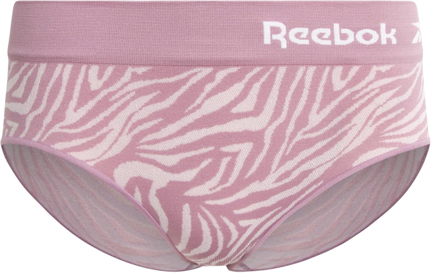imageReebok Hipster Panties for Women  10 Pack Stretch Performance Seamless Underwear with Relaxed Tagless Waist Sizes SXLJacquard Blackened PearlLotus GrapewineStripeBlack