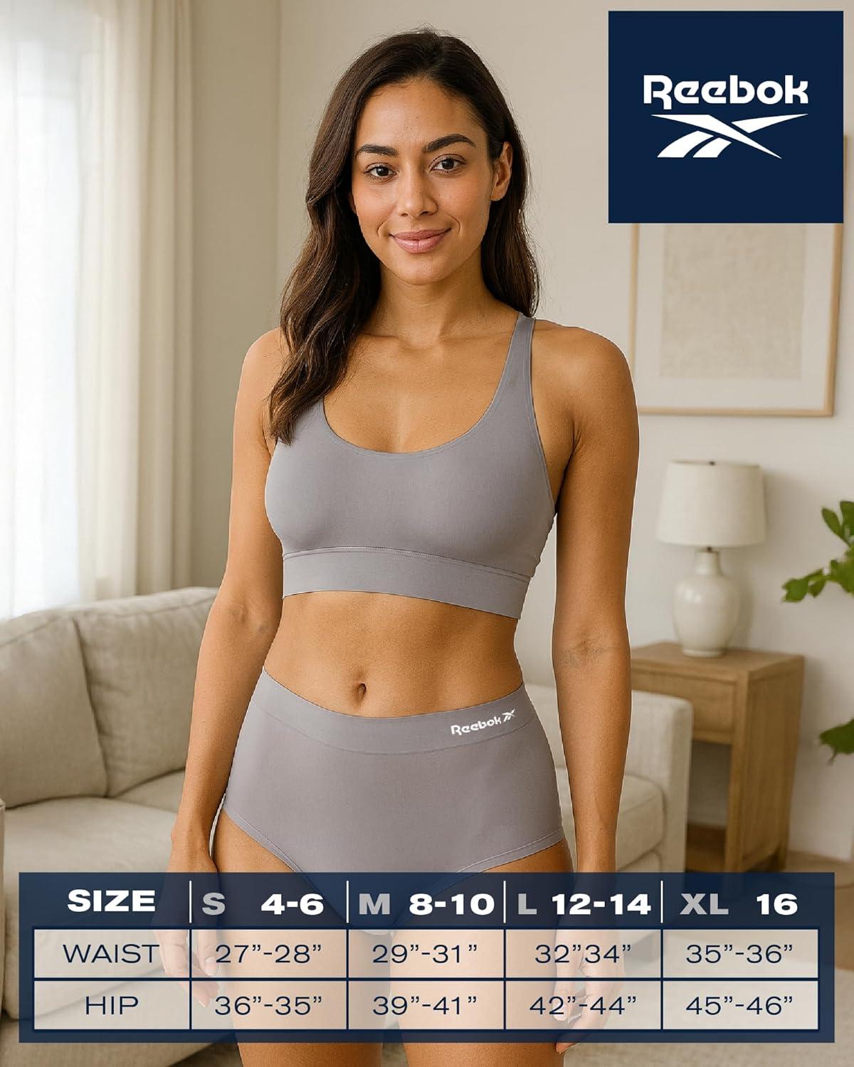 imageReebok Hipster Panties for Women  10 Pack Stretch Performance Seamless Underwear with Relaxed Tagless Waist Sizes SXLJacquard Blackened PearlLotus GrapewineStripeBlack