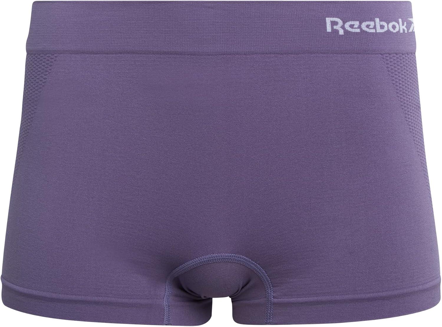 imageReebok Womens Boyshorts Underwear  10 Pack Stretch Performance Seamless Underwear for Women 4 Inseam Tagless WaistbandWhite StripeCadetSharkskinBlackened PearlBlack