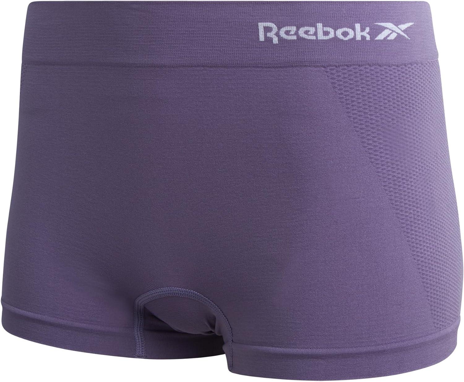 imageReebok Womens Boyshorts Underwear  10 Pack Stretch Performance Seamless Underwear for Women 4 Inseam Tagless WaistbandWhite StripeCadetSharkskinBlackened PearlBlack