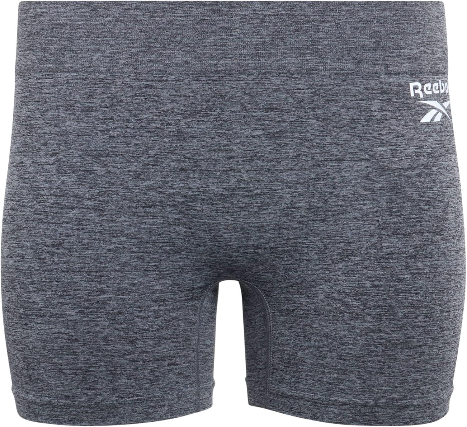 imageReebok Womens Boyshorts Underwear  8 Pack Stretch Performance Seamless Underwear for Women 4 Inseam with Tagless WaistbandLight Grey MelangeDusty Rose Seamless