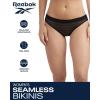 imageReebok Womens Bikini Underwear  10 Pack Stretch Performance Briefs Bikini Panties  Seamless Underwear for Women Size SXLBlackCharcoalBlackLight GreyBlack