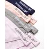 imageReebok Womens Bikini Underwear  8 Pack Stretch Performance Ribbed Knit Brief Panties Bikini Underwear for Women Size SXLOrchidSharkskinLotusBlue