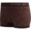 imageReebok Womens Boyshorts Underwear  8 Pack Stretch Performance Seamless Underwear for Women 4 Inseam with Tagless WaistbandSpacedyeBrownRose WineBrown Jacquard Seamless