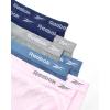 imageReebok Womens Briefs  8 Pack Soft Stretch Ribbed Knit High Waisted Brief Panties Seamless Underwear for WomenPink LadySharkskinEvening BlueBlue