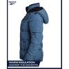 imageReebok Womens Puffer Jacket  Heavyweight Puffer Coat with Faux Fur Trim Hood  Outerwear Down Winter Jackets for WomenDusty Blue
