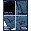 imageReebok Womens Puffer Jacket  Heavyweight Puffer Coat with Faux Fur Trim Hood  Outerwear Down Winter Jackets for WomenDusty Blue