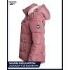 imageReebok Womens Puffer Jacket  Heavyweight Puffer Coat with Faux Fur Trim Hood  Outerwear Down Winter Jackets for WomenDusty Rose