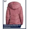 imageReebok Womens Puffer Jacket  Heavyweight Puffer Coat with Faux Fur Trim Hood  Outerwear Down Winter Jackets for WomenDusty Rose