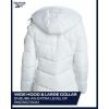imageReebok Womens Puffer Jacket  Heavyweight Puffer Coat with Faux Fur Trim Hood  Outerwear Down Winter Jackets for WomenWinter White