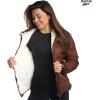 imageReebok Womens Puffer Jacket  Heavyweight Quilted Parka Winter Coat  Fully Faux Fur Lined Ski Jacket for WomenCognac