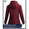 imageReebok Womens Softshell Jacket  Super Soft Woven Wind Resistant Womens Fleece Jacket for Golf Running Gym Workout HikingMaroon