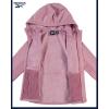 imageReebok Womens Softshell Jacket  Super Soft Woven Wind Resistant Womens Fleece Jacket for Golf Running Gym Workout HikingOrchid Pink