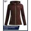 imageReebok Womens Softshell Jacket  Super Soft Woven Wind Resistant Womens Fleece Jacket for Golf Running Gym Workout HikingTruffle