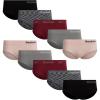 imageReebok Hipster Panties for Women  10 Pack Stretch Performance Seamless Underwear with Relaxed Tagless Waist Sizes SXLBlackBlack SpacedyeBurgundyHeather GreyRose Pink