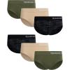 imageReebok Hipster Panties for Women  6 Pack Stretch Performance Seamless Underwear with Relaxed Tagless Waist SXLBlackCreamGreen