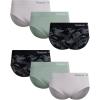 imageReebok Womens Hipster Underwear  3 Pack or 6 Pack Plus Size Performance Hipster Panties Seamless Underwear for Women 1X3XBlack JacquardPale GreyGreen6pk