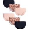 imageReebok Womens Hipster Underwear  6 Pack Soft Stretch Performance No Show Briefs Hipster Panties Seamless Underwear for WomenLeopardRose DustBlack