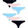 imageReebok Womens Thong Underwear  6 Pack Sexy Cut Seamless Thongs for Women  Breathable Stretch Performance Womens UnderwearBlueLotusBlack
