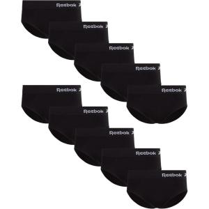 imageReebok Hipster Panties for Women  10 Pack Stretch Performance Seamless Underwear with Relaxed Tagless Waist Sizes SXLAll Black